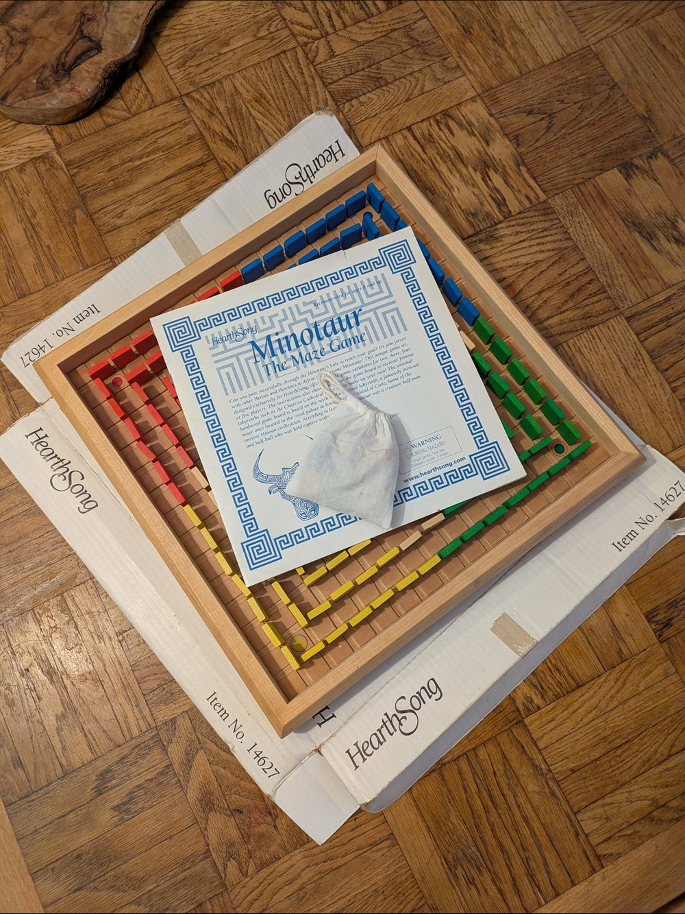Hearthsong Minotaur Maze Game -  Wooden Board